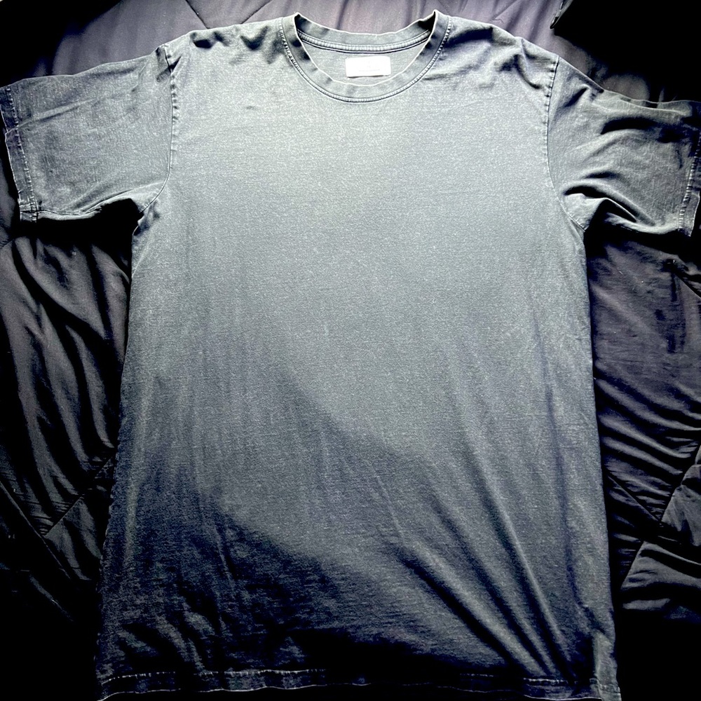 Oversized charcoal black t